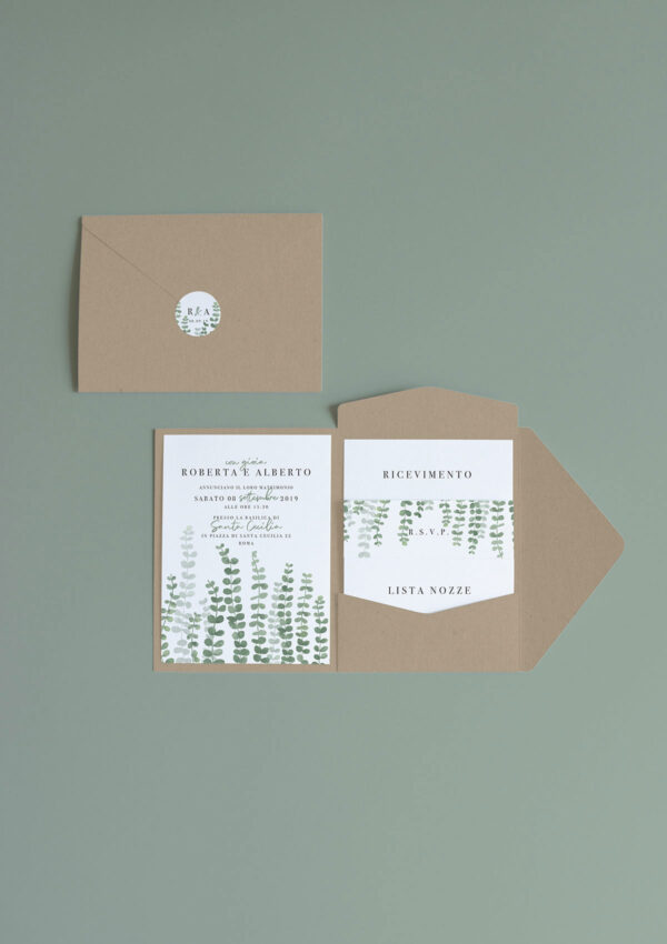 Partecipazione Pocket Fold Edera