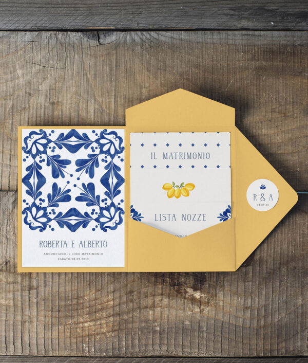 Partecipazione Pocket Fold Limoni