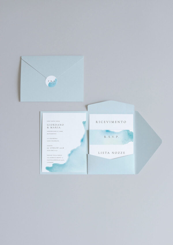 Partecipazione Pocket Fold Spiaggia
