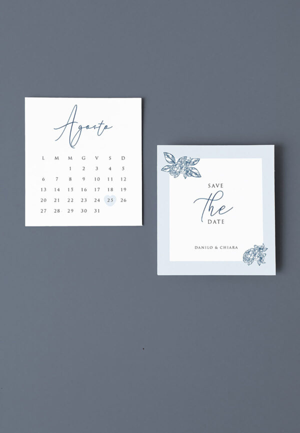 Save The Date Blu Vintage