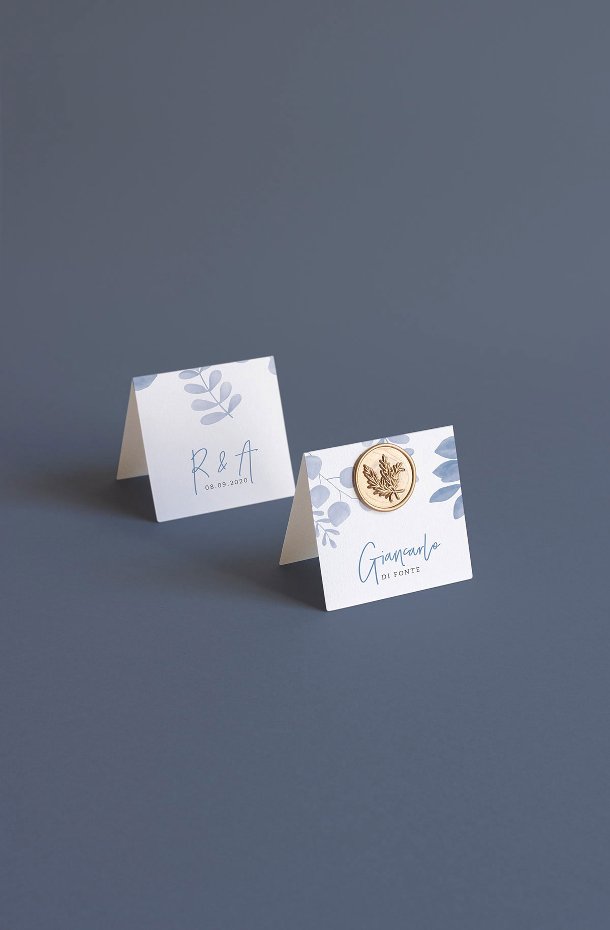 Segnaposto Cavaliere Con Ceralacca Rametti Blu 2