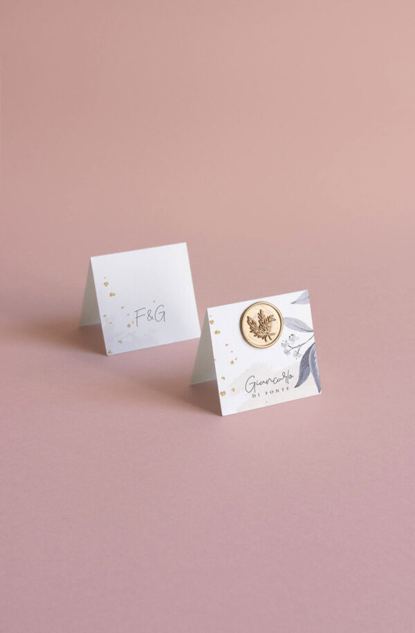Segnaposto Cavaliere Con Ceralacca Rose Gold