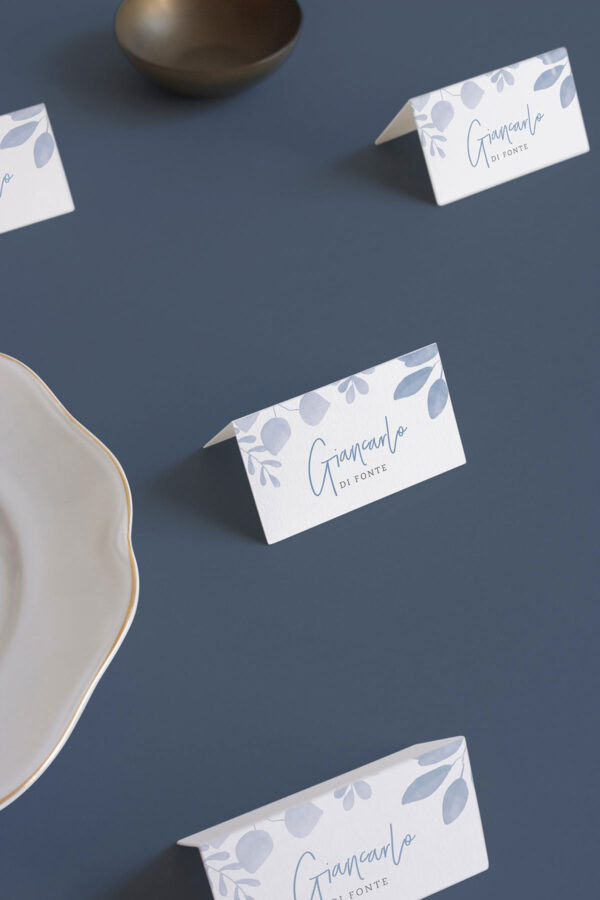 Segnaposto Matrimonio Cavaliere Rametti Blu