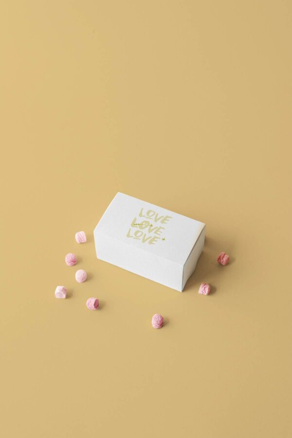 Poster Cuore Scatola Fiamiferi Mockup Retro