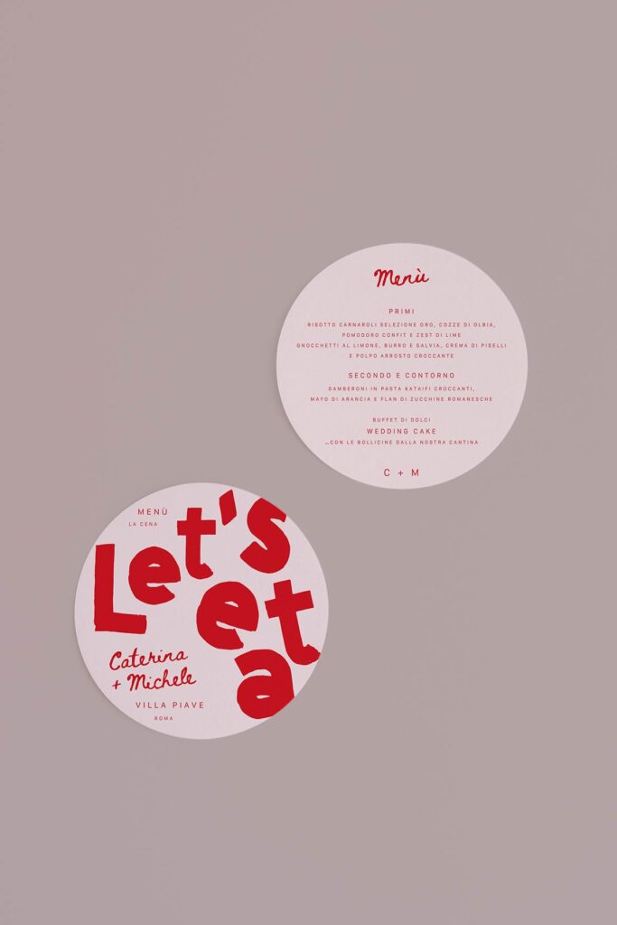 Poster Ok Ci Sposiamo Menù tondo