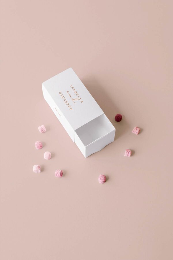 Wildflowe Floreale Scatola Fiamiferi Mockup fronte