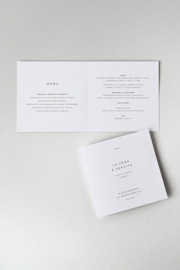minimal menu quadrato doppia anta