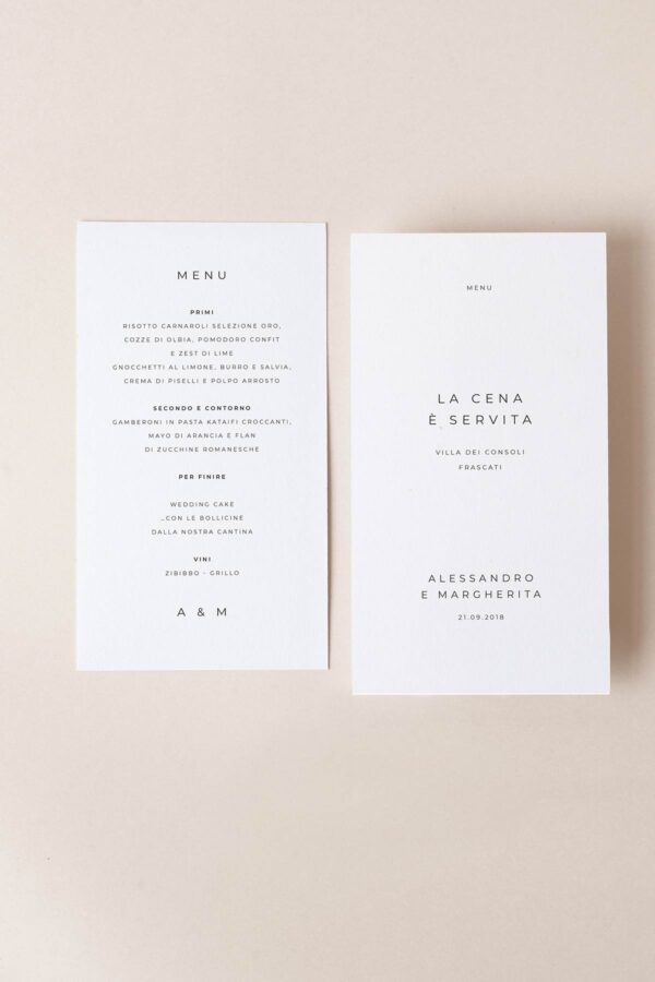 minimal menu verticale