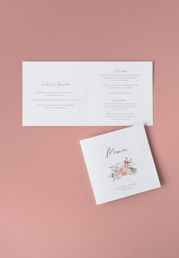 Peonie menu quadrato DA