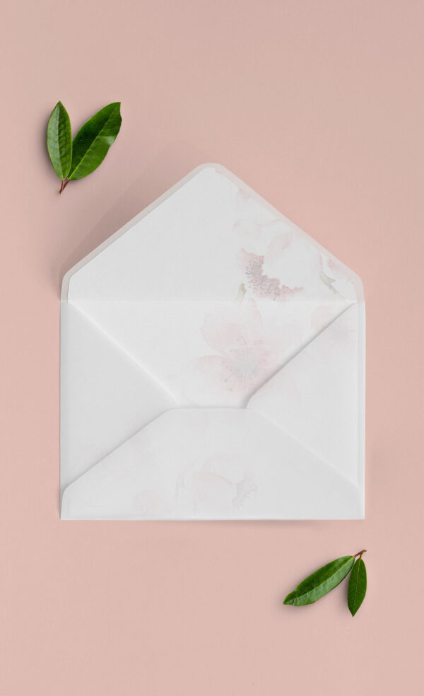 Busta Liner 13x18 Vellum Aperta Ciliegio