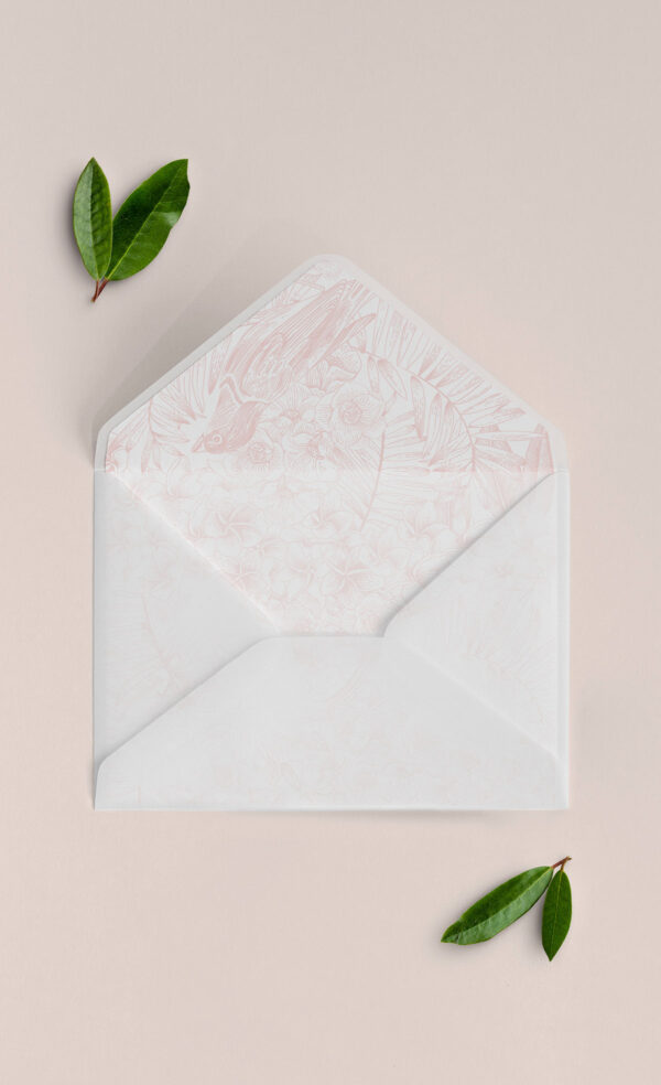 Busta Liner 13x18 Vellum Aperta Lilibet Rosso