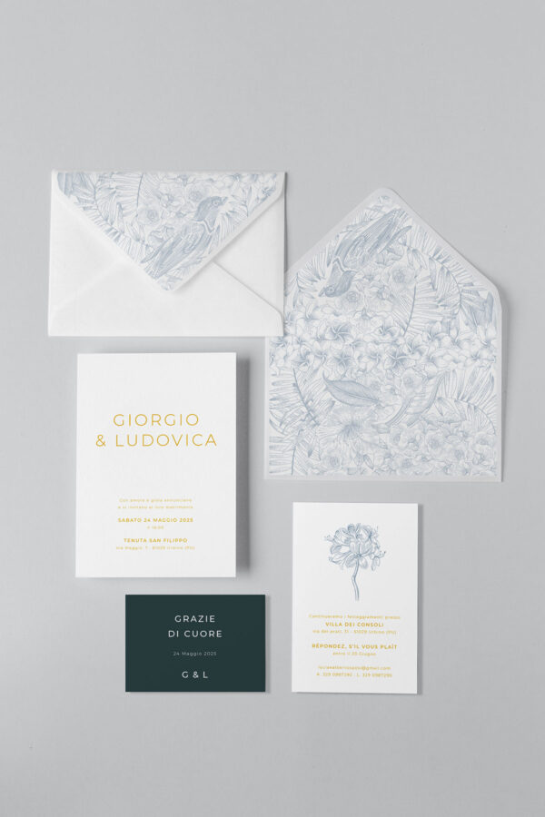 Busta Liner 13x18 Vellum Kit Lilibet Azzurrino