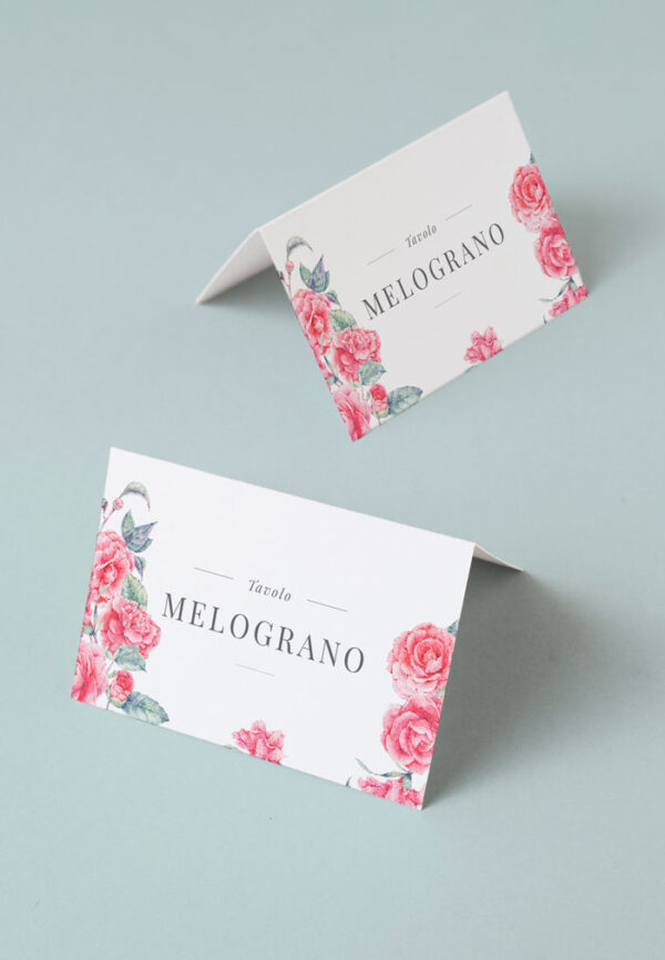 camelie Blush segnatavolo cavaliere