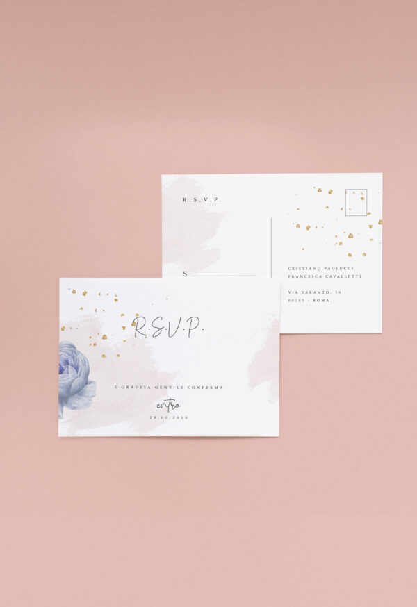 rose gold RSVP F
