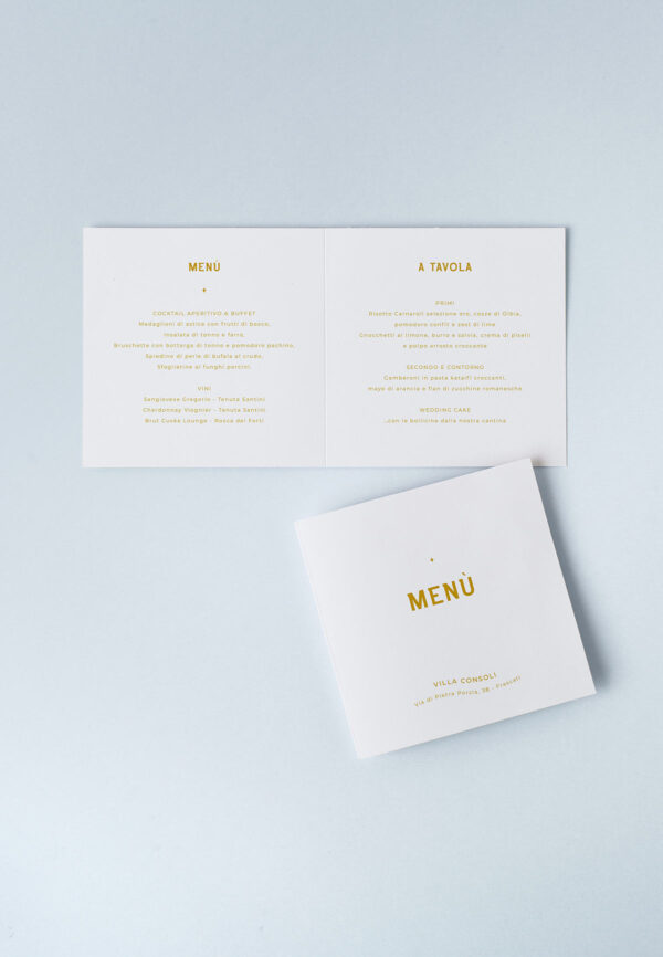 Bliss menu quadrato DA