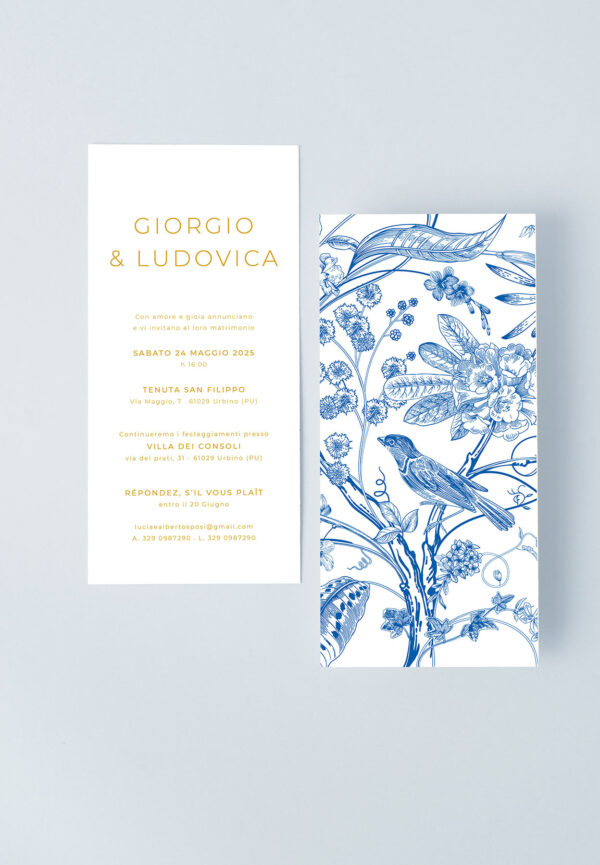 Lilibet partecipazione verticale 1021 blu elettrico