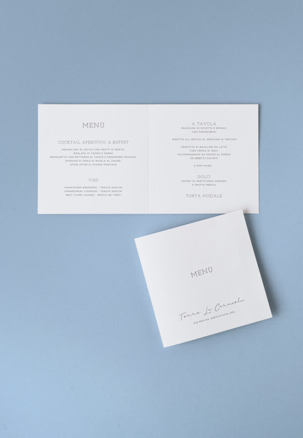 Stucco menu quadrato DA