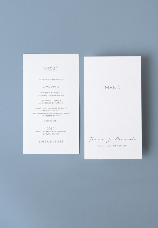 Stucco menu verticale