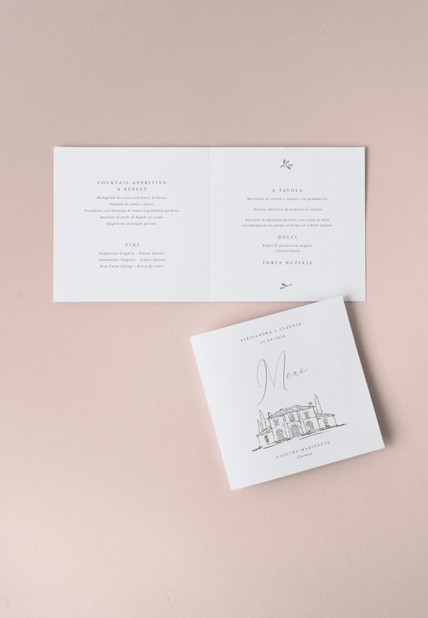 Venue menu quadrato DA