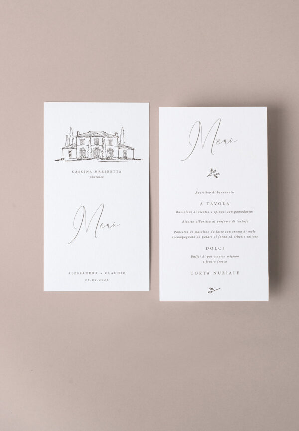 Venue menu verticale