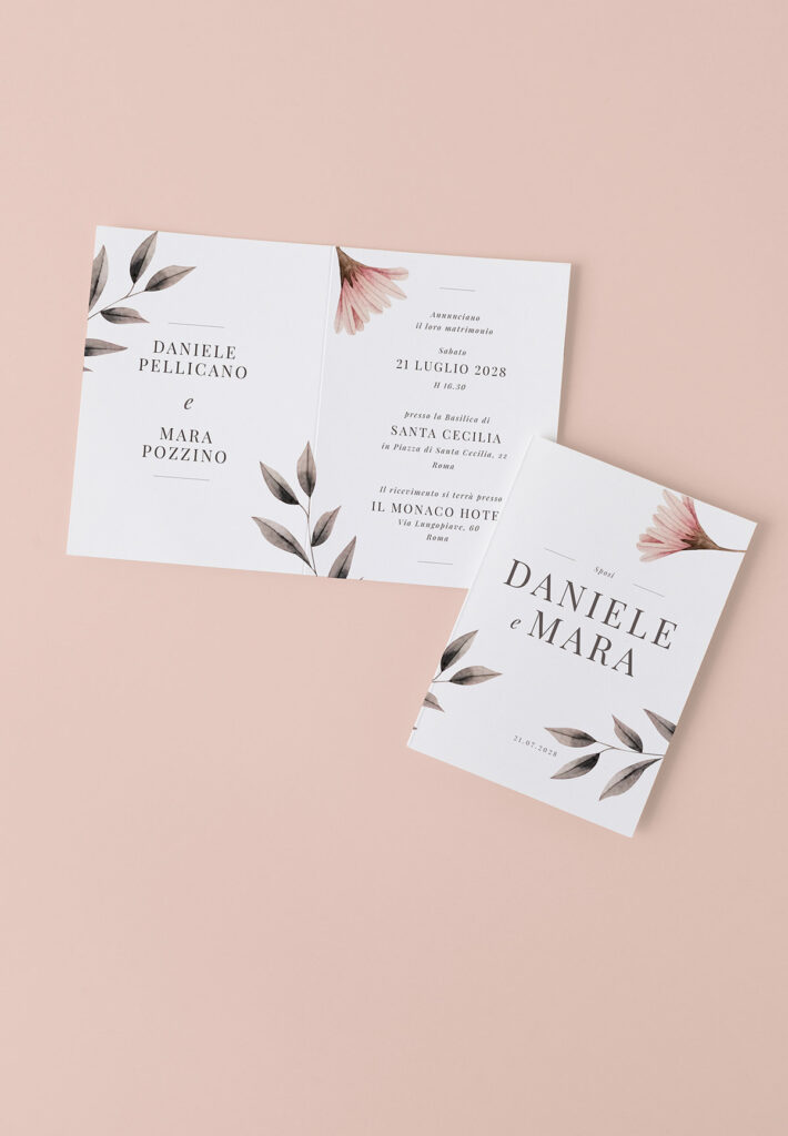 Geometrico Blush partecipazione DoppiaAnta V