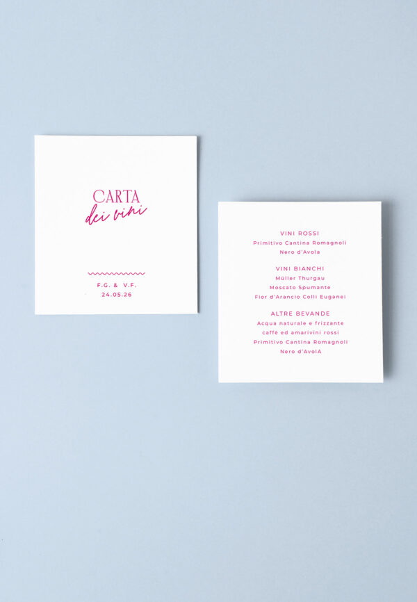 Malibu Menù Carta Vini