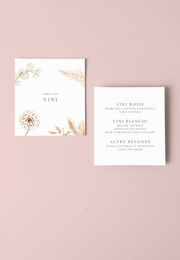 Pampas Menù Carta Vini