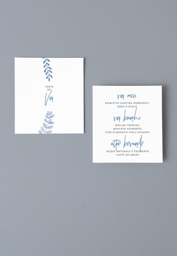 Rameti Blu Menù Carta Vini