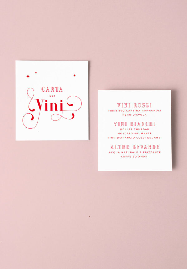 Spectacular Menù Carta Vini