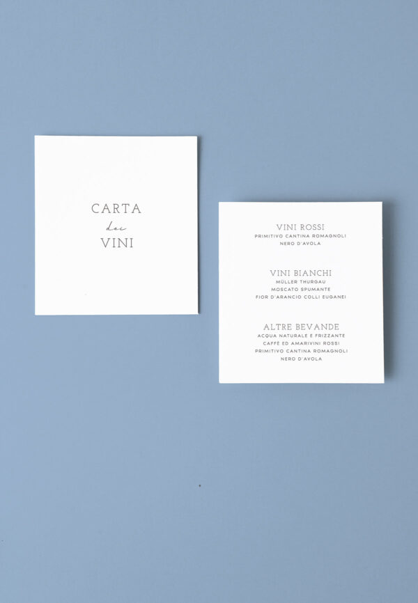 Stucco Menù Carta Vini