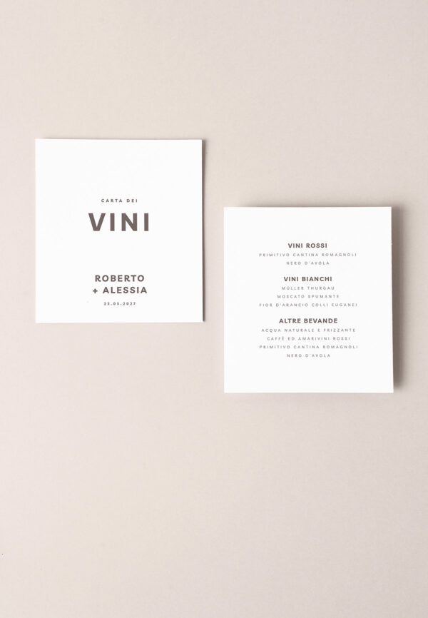 Stylo3 Menù Carta Vini