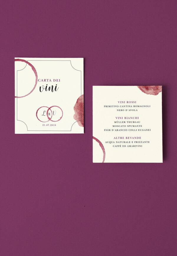 Vino Menù Carta Vini