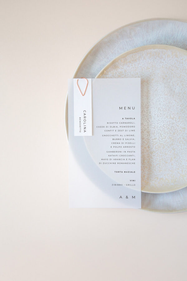 minimal menu SP Vellum