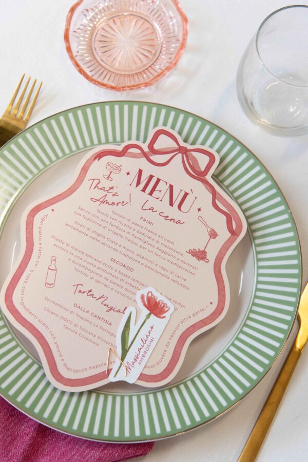 Menu Delia con segnaposto