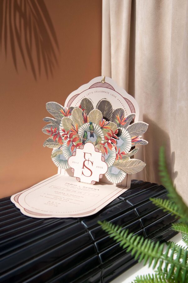 Emerald, partecipazione di matrimonio Pop Up