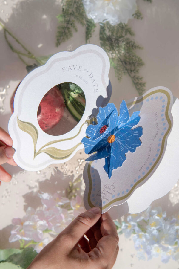 Primavera, partecipazione di matrimonio Pop Up