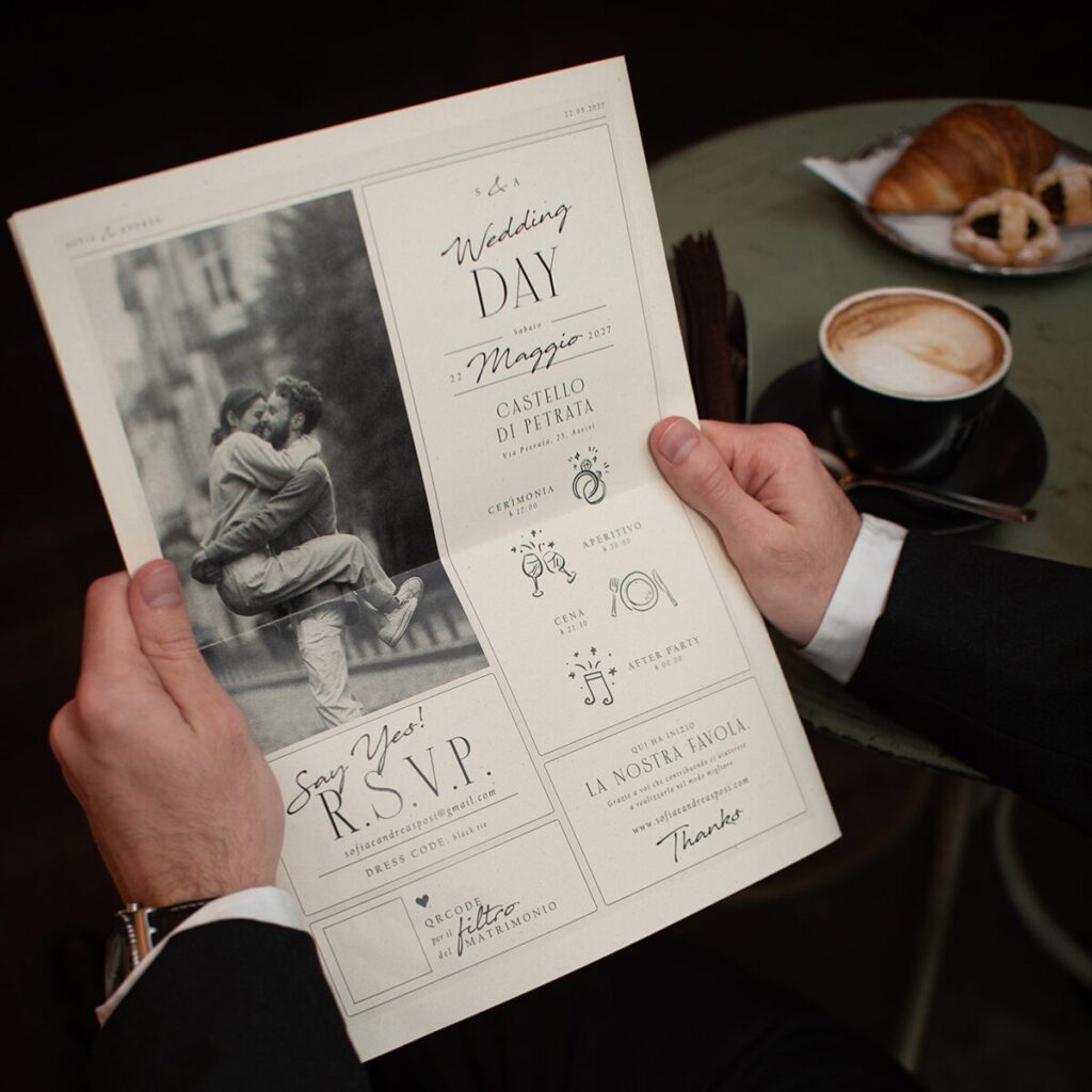 partecipazioni per nozze d'oro, Pop the Question