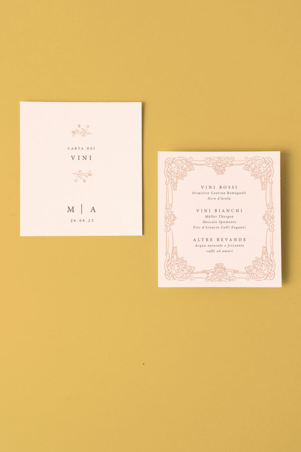 Menu Carta dei Vini Cassandra