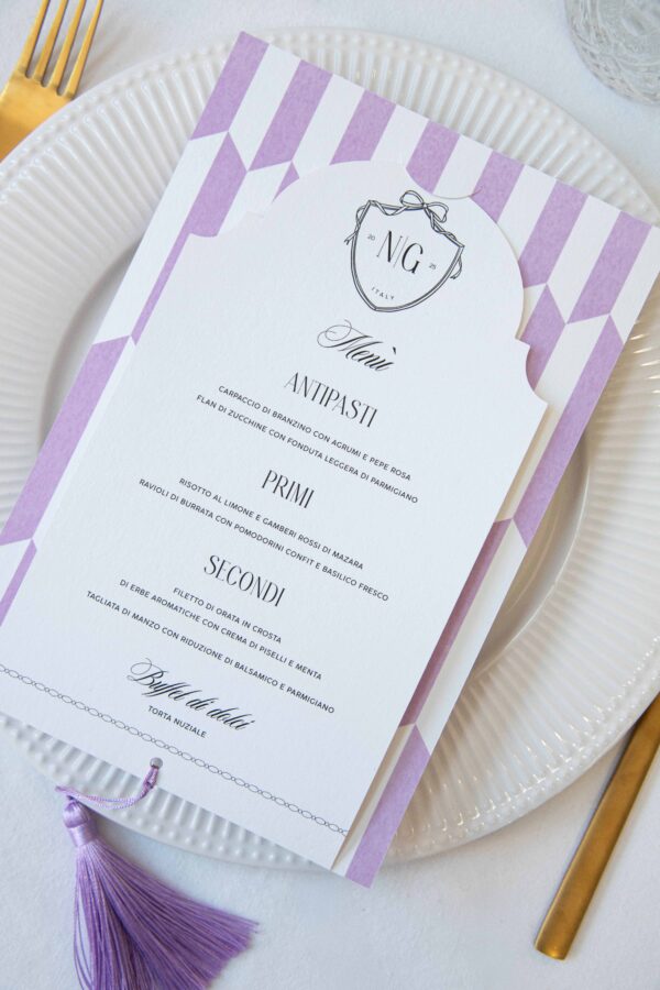 Honeymoon suite Menu con Nappa