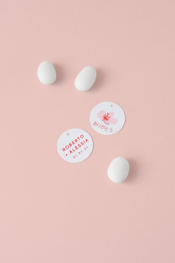 Biglietto Bomboniera Tondo Midori