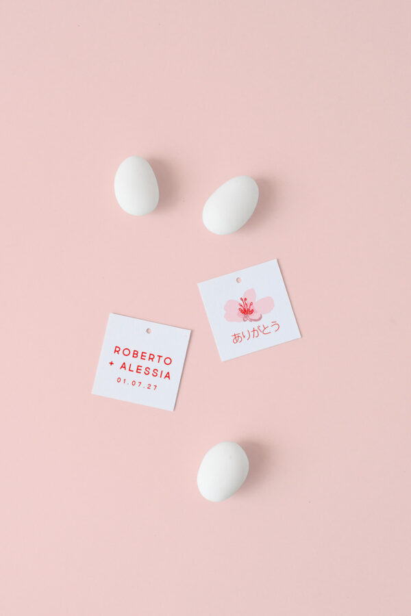 Biglietto Bomboniera Quadrato Midori