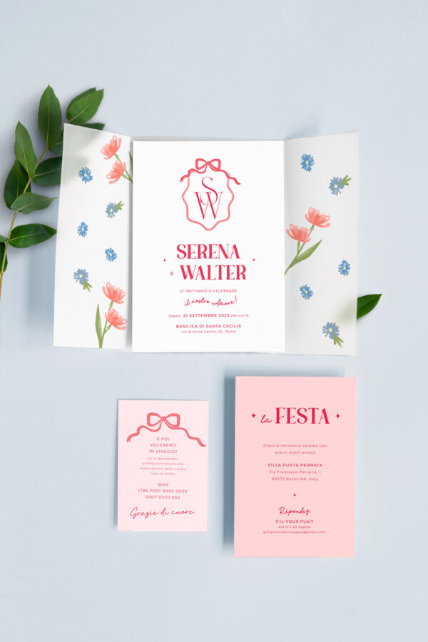 Partecipazione Trasparente Cofanetto Semplice delia