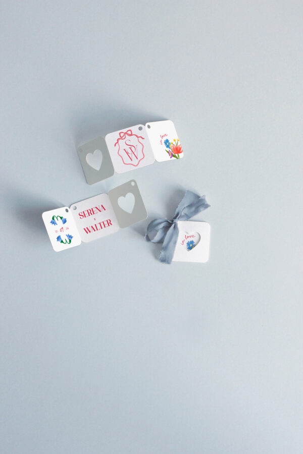 Biglietto Bomboniera Tre Ante delia