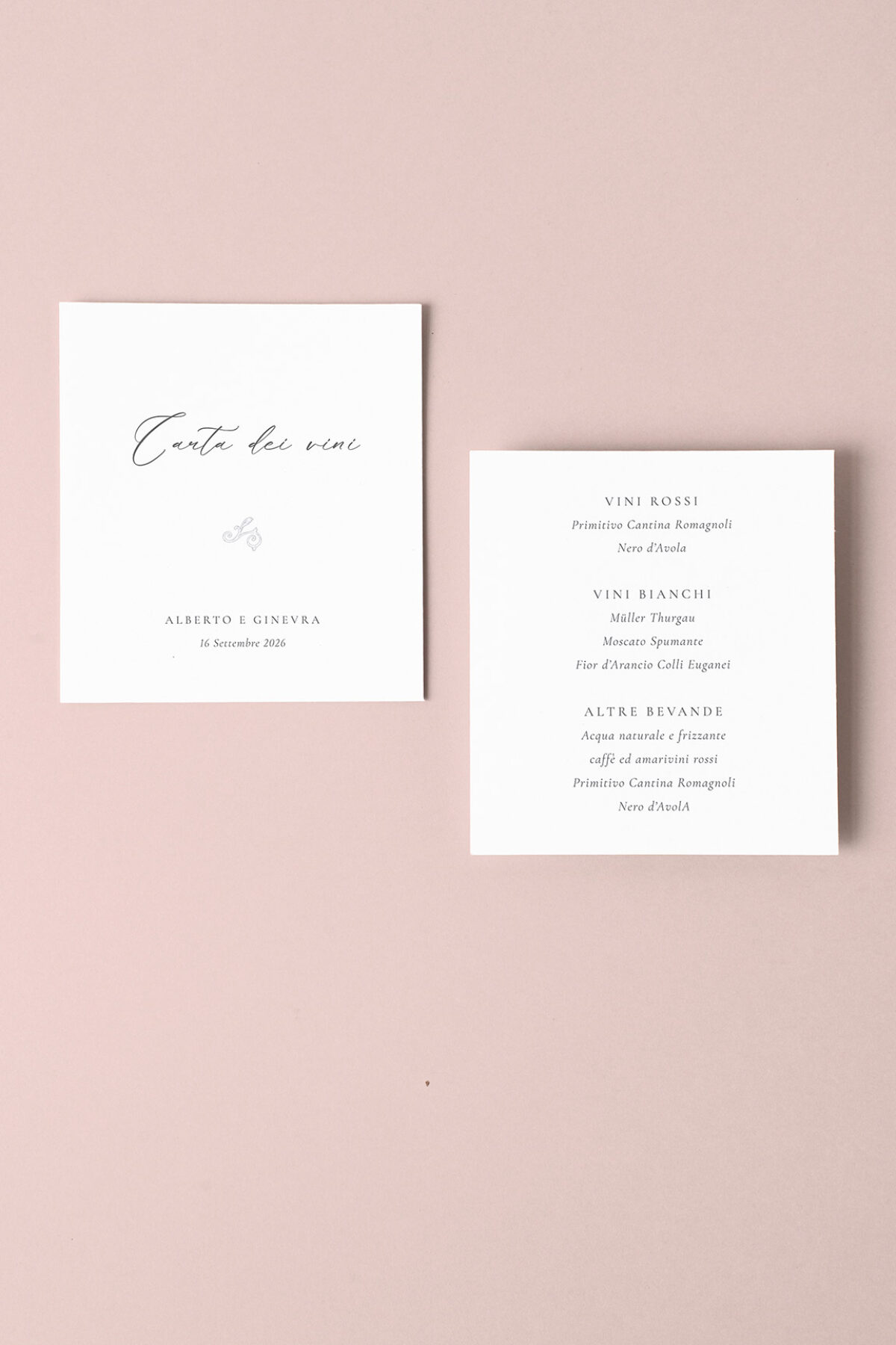 Menu Carta dei Vini Abigail