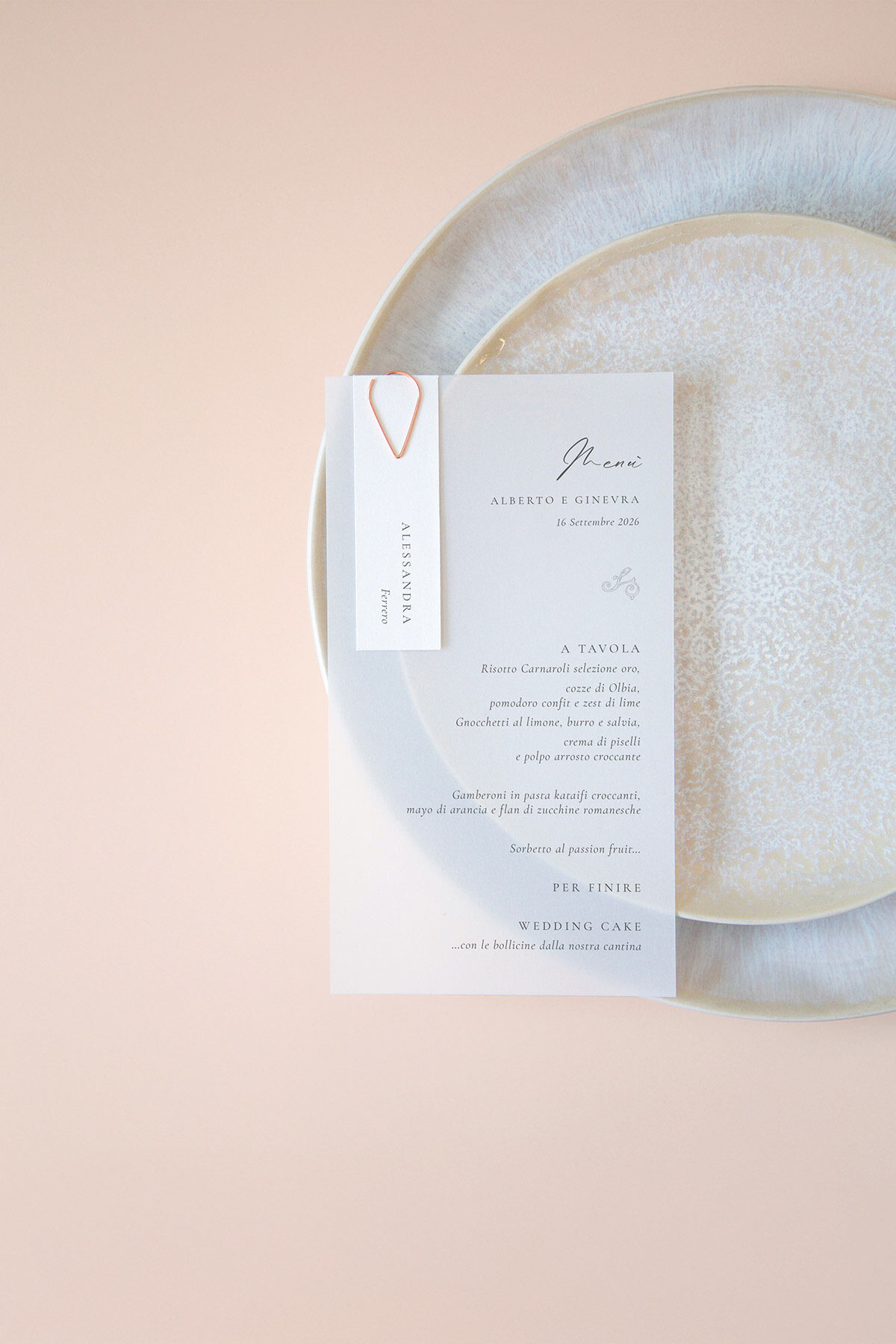 Menu Segnaposto Vellum Abigail