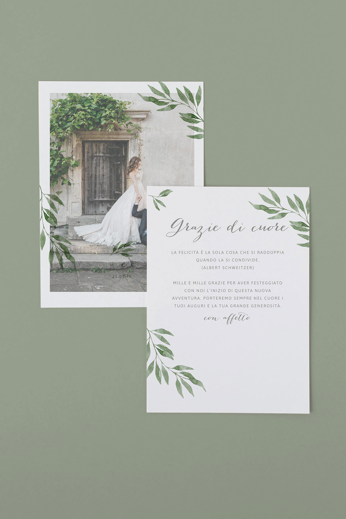 Biglietto Di Ringraziamento Fotografico Villa D Este