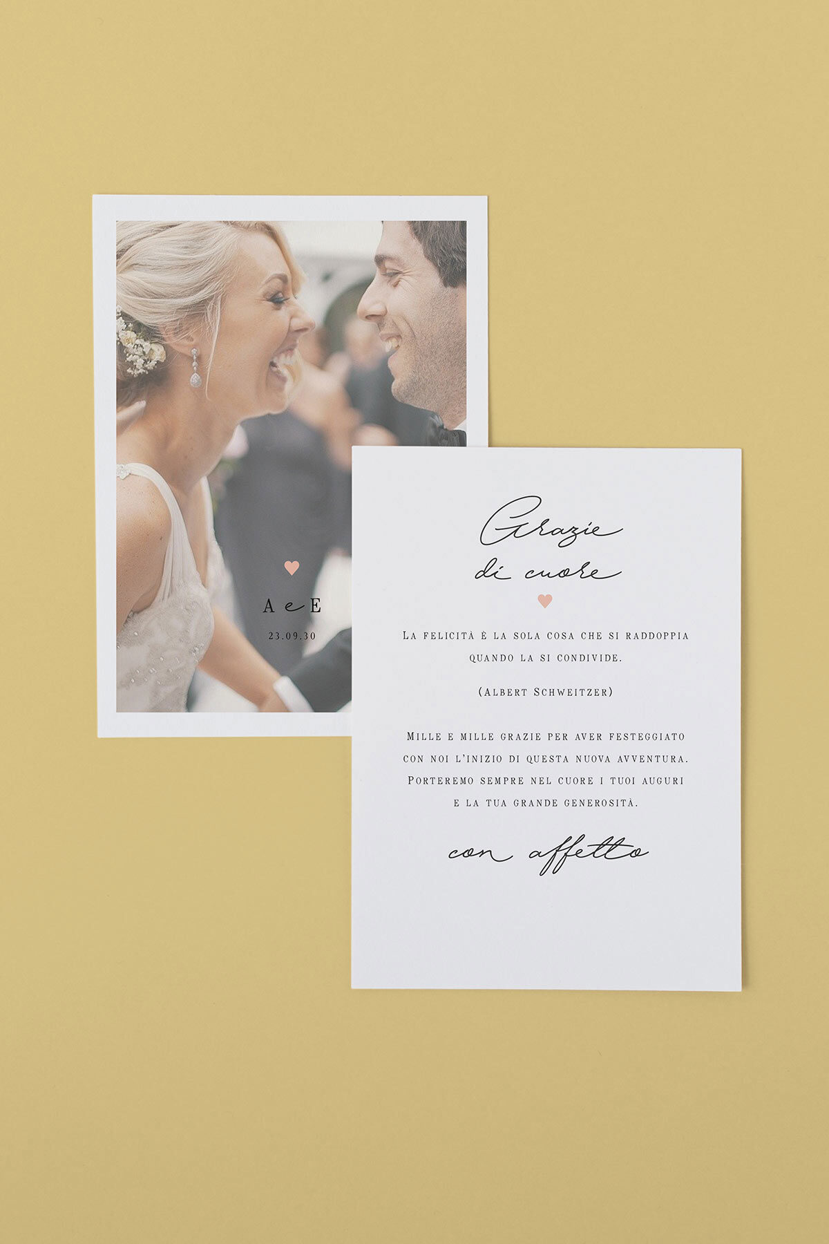 Biglietto Di Ringraziamento Fotografico Vinile