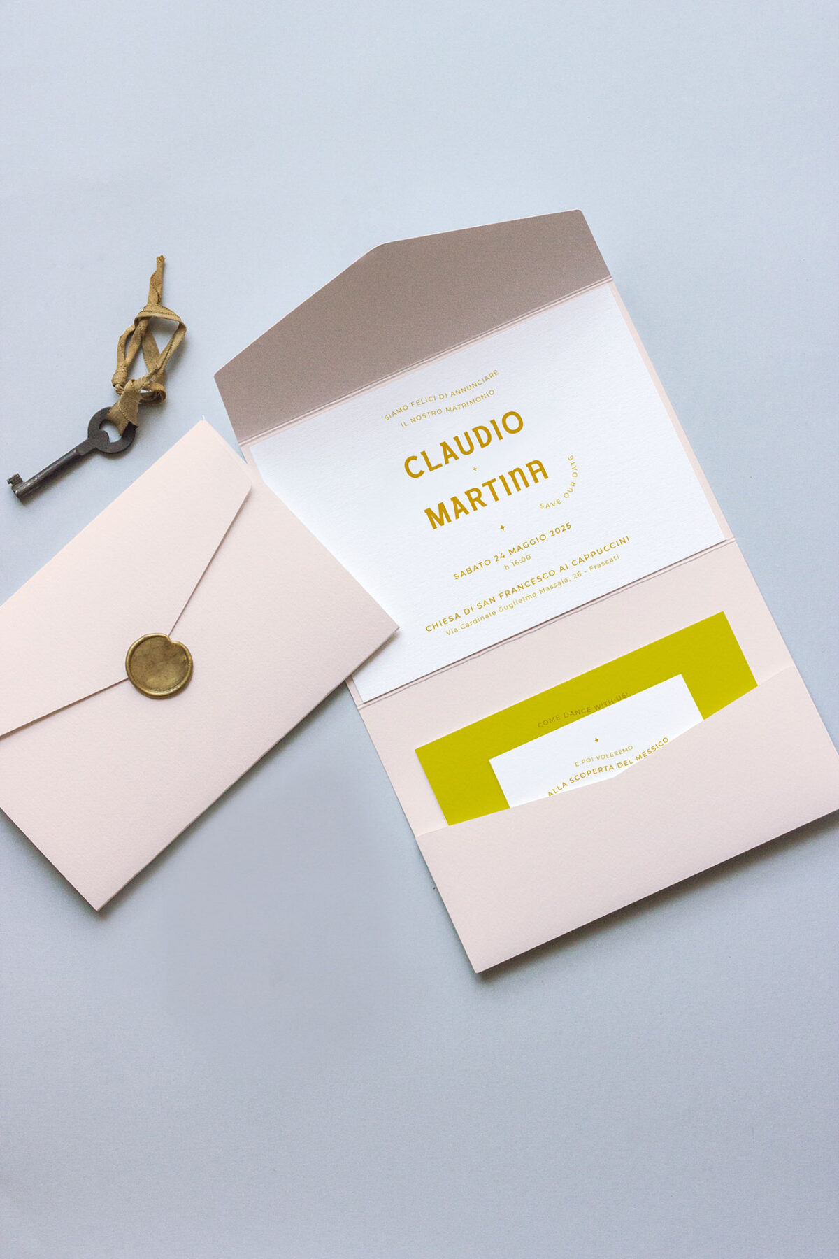 Partecipazione Cofanetto Orizzontale Bliss Pistacchio