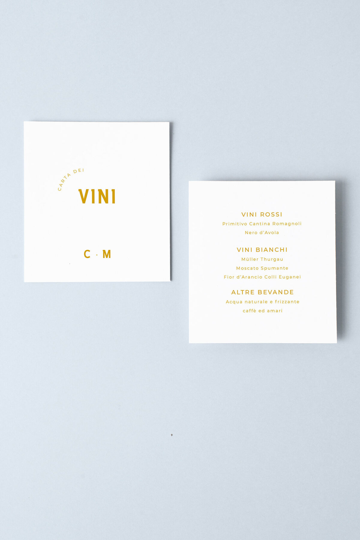 Menu Carta dei Vini Bliss