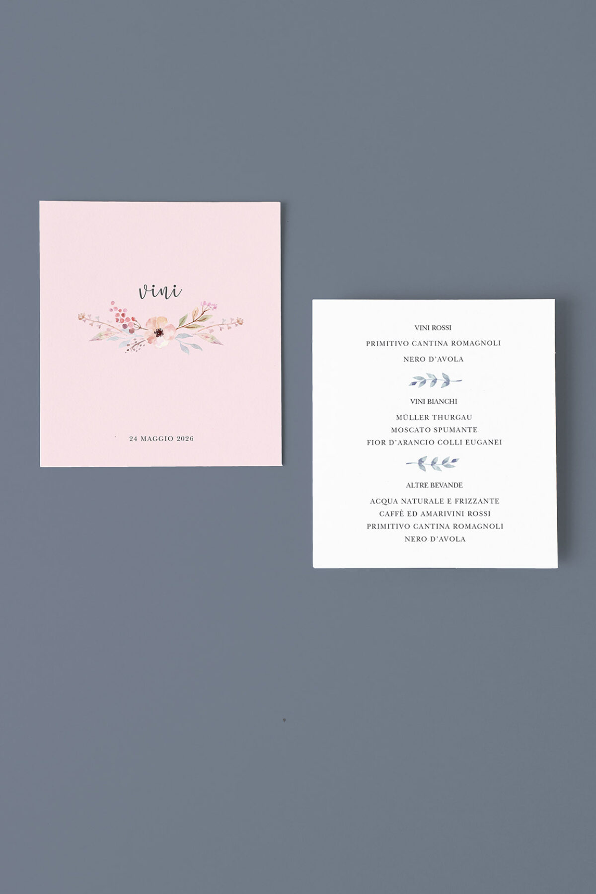 Menu Carta dei Vini Bloom